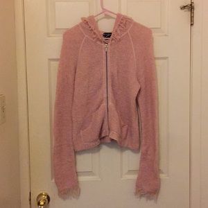 Pink Fringe Bebe Hoodie